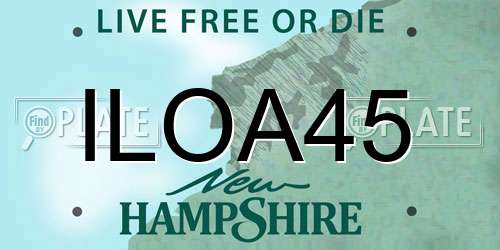 ILOA45 New Hampshire License Plate