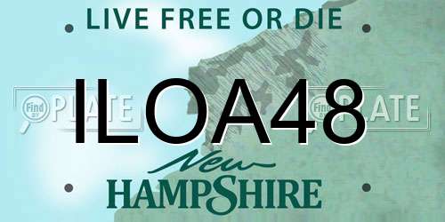 ILOA48 New Hampshire License Plate