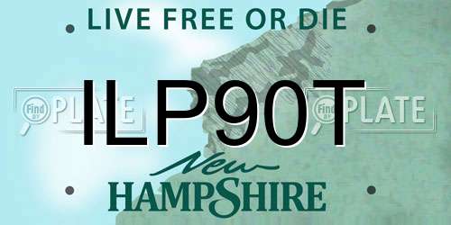 ILP90T New Hampshire License Plate