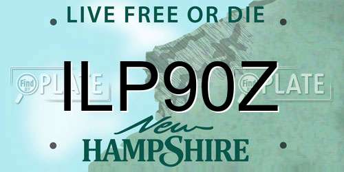 ILP90Z New Hampshire License Plate