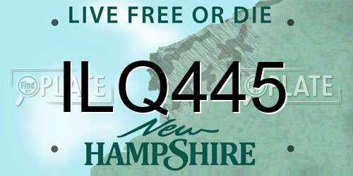 ILQ445 New Hampshire License Plate
