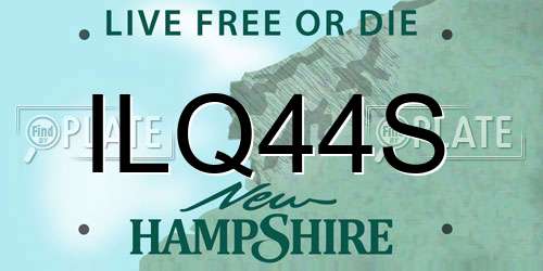 ILQ44S New Hampshire License Plate