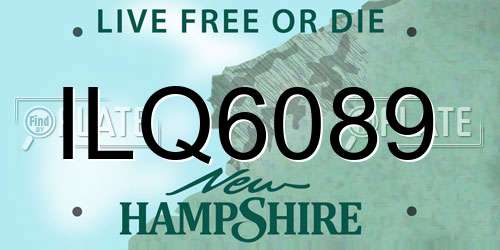 ILQ6089 New Hampshire License Plate