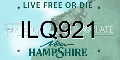 ILQ921 New Hampshire License Plate