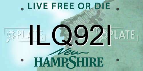 ILQ92I New Hampshire License Plate