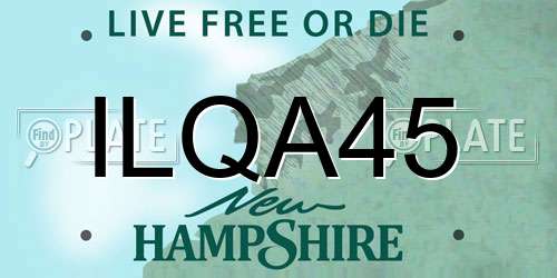 ILQA45 New Hampshire License Plate