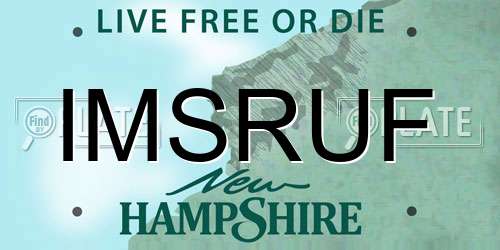 IMSRUF New Hampshire License Plate