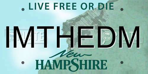 IMTHEDM New Hampshire License Plate
