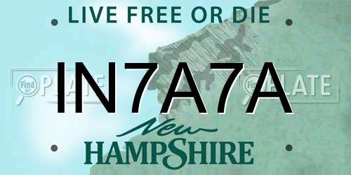 IN7A7A New Hampshire License Plate