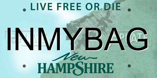INMYBAG New Hampshire License Plate