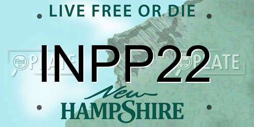 INPP22 New Hampshire License Plate