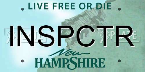 INSPCTR New Hampshire License Plate