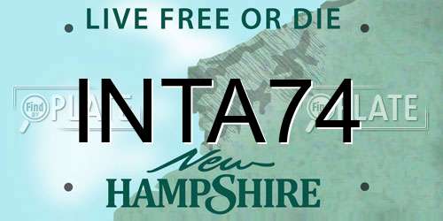 INTA74 New Hampshire License Plate