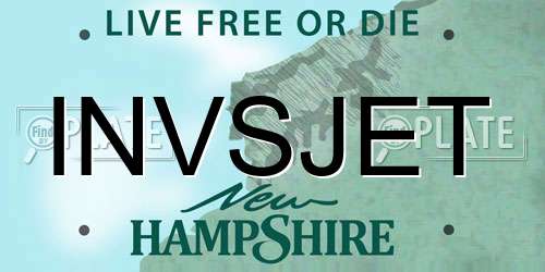 INVSJET New Hampshire License Plate