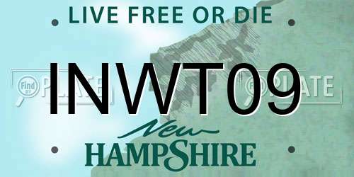 INWT09 New Hampshire License Plate