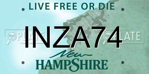 INZA74 New Hampshire License Plate