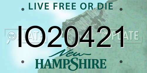 IO20421 New Hampshire License Plate