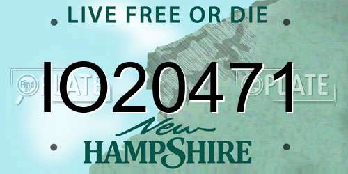 IO20471 New Hampshire License Plate
