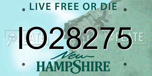 IO28275 New Hampshire License Plate