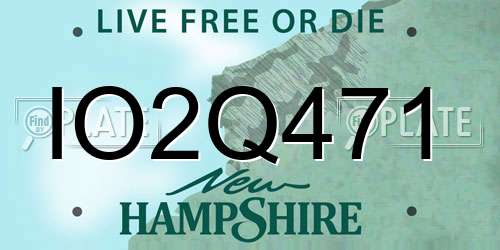 IO2Q471 New Hampshire License Plate