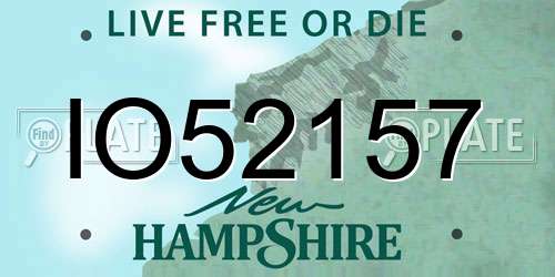IO52157 New Hampshire License Plate
