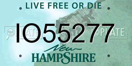 IO55277 New Hampshire License Plate