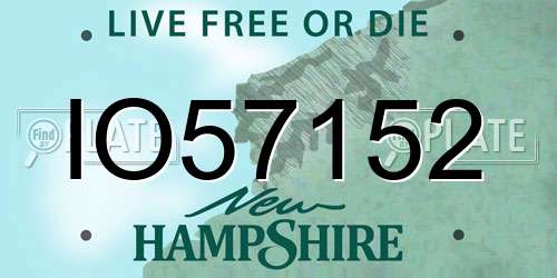 IO57152 New Hampshire License Plate