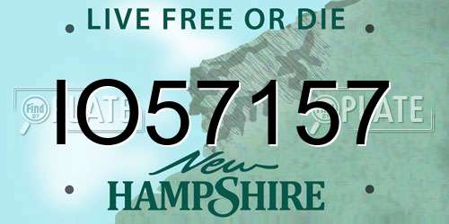 IO57157 New Hampshire License Plate