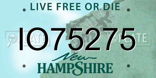 IO75275 New Hampshire License Plate