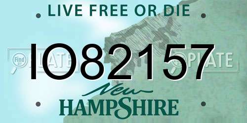 IO82157 New Hampshire License Plate