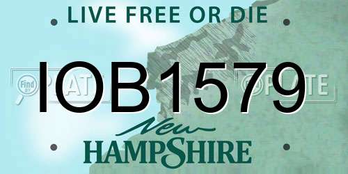 IOB1579 New Hampshire License Plate