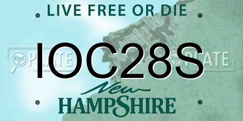 IOC28S New Hampshire License Plate