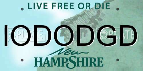 IODODGD New Hampshire License Plate