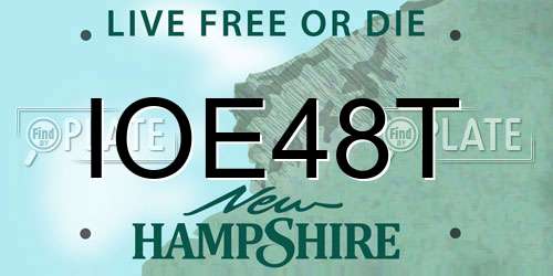 IOE48T New Hampshire License Plate