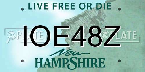 IOE48Z New Hampshire License Plate