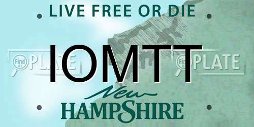 IOMTT New Hampshire License Plate