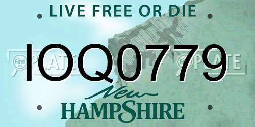 IOQ0779 New Hampshire License Plate