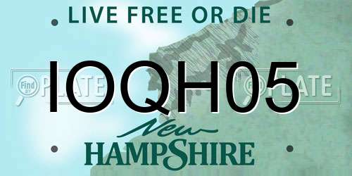 IOQH05 New Hampshire License Plate
