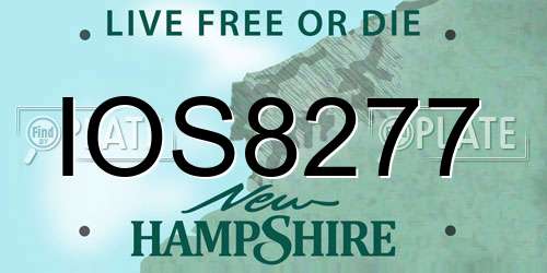 IOS8277 New Hampshire License Plate