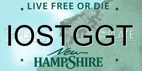 IOSTGGT New Hampshire License Plate
