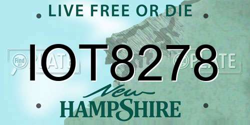 IOT8278 New Hampshire License Plate