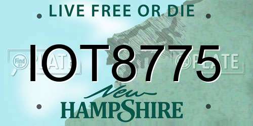 IOT8775 New Hampshire License Plate