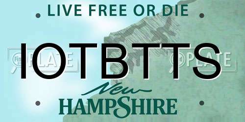 IOTBTTS New Hampshire License Plate