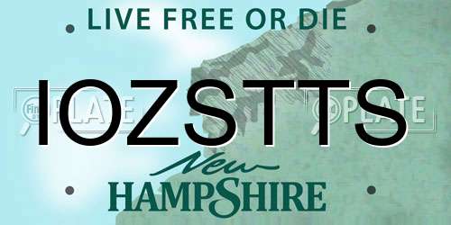 IOZSTTS New Hampshire License Plate