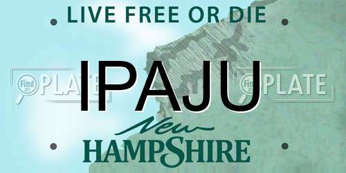 IPAJU New Hampshire License Plate
