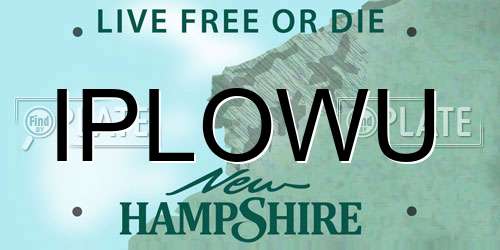 IPLOWU New Hampshire License Plate