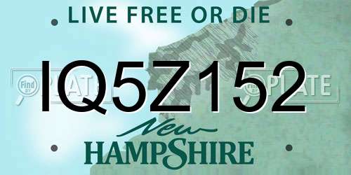 IQ5Z152 New Hampshire License Plate