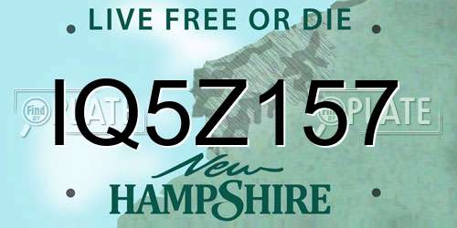 IQ5Z157 New Hampshire License Plate