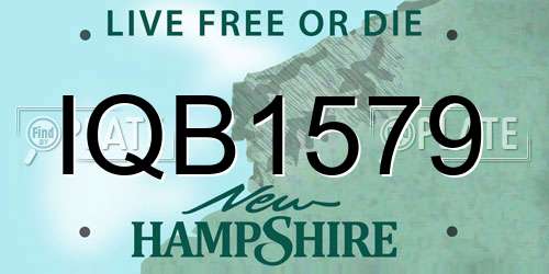 IQB1579 New Hampshire License Plate