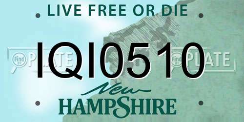 IQI0510 New Hampshire License Plate